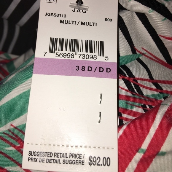 Jag Tropical Print Cross Back Tankini - Picture 4 of 4